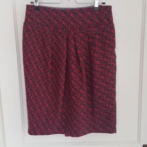 Anthropologie wool skirt in pink/gray